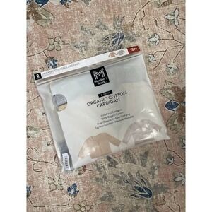 Members Mark 2-Pack Organic Cotton Cardigan Light Grey Set 18M Snap Closure New